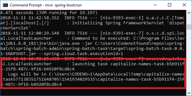 spring cloud data flow console log location