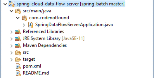 spring cloud data flow server maven project