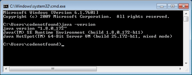 installed java version