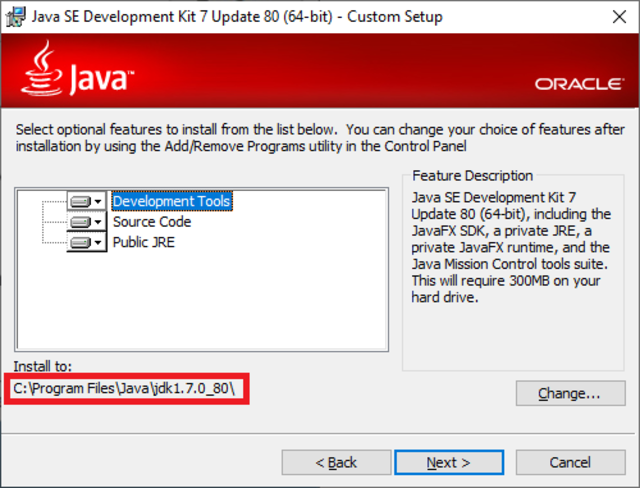 jdk 7 oracle installer jdk location