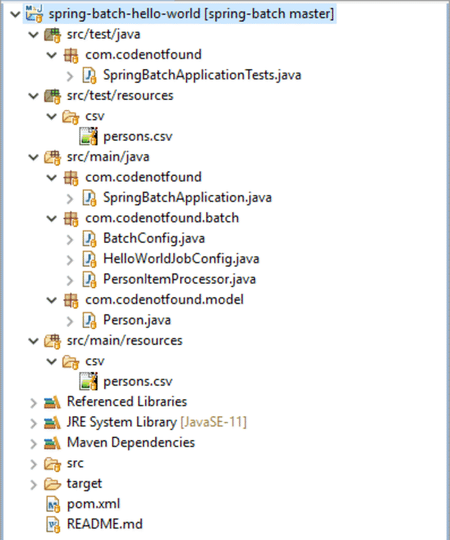 Spring Batch Example CodeNotFound