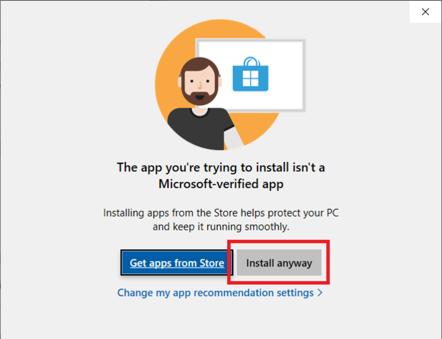 windows app not microsoft verified