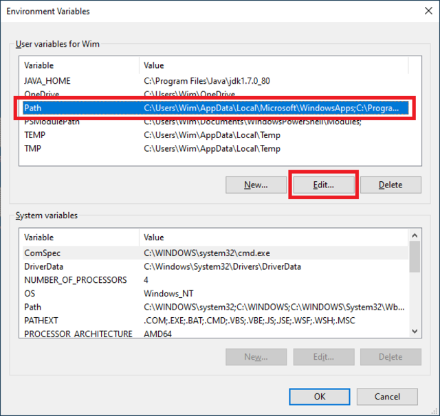 windows environment variables jdk 7 edit path